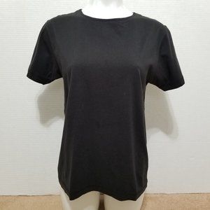 London Fog top Medium solid basic short sleeve wardrobe staple cotton minimalist